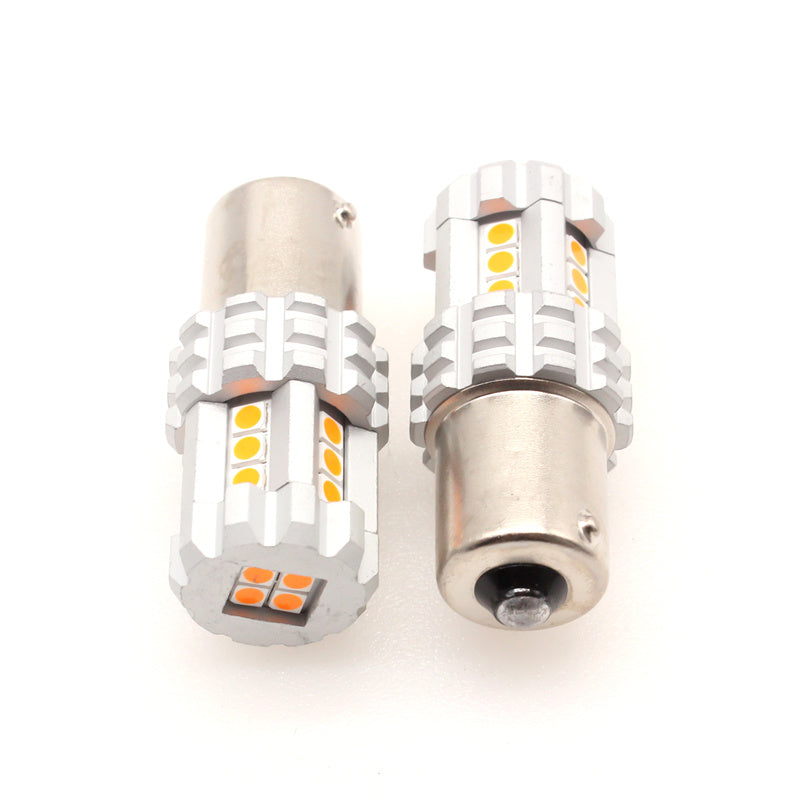 LED Spark Автомобилни крушки 1156 BA15S – Оранжева светлина 6000K /мигач, габарит, специална светлина/ - 2 бр.