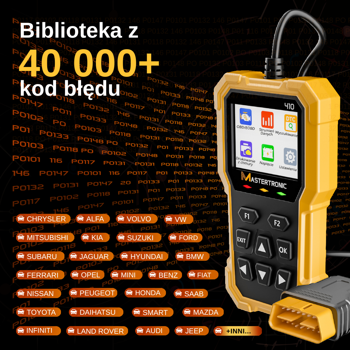 Autodiagnostyka MASTERTRONIC - 410 w języku polskim