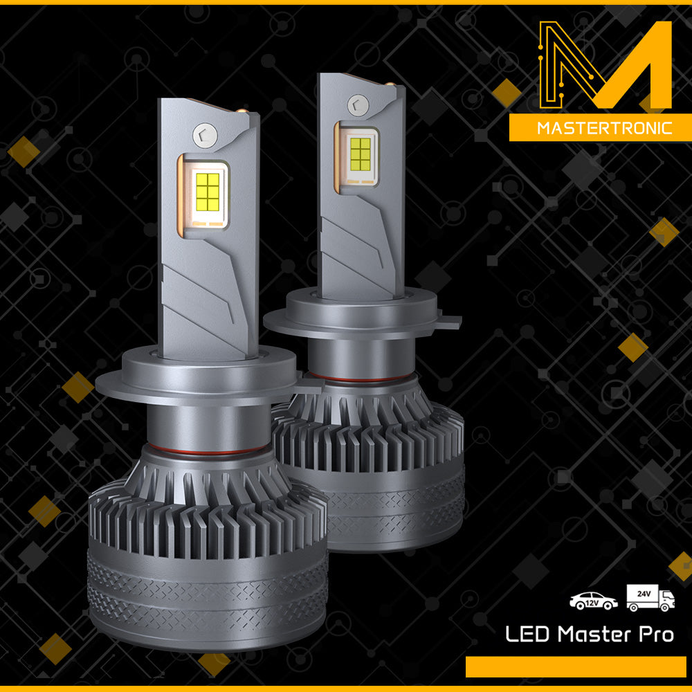 LED Master Pro - LED крушки MASTERTRONIC 12/24V, 6000K, 140W, H7