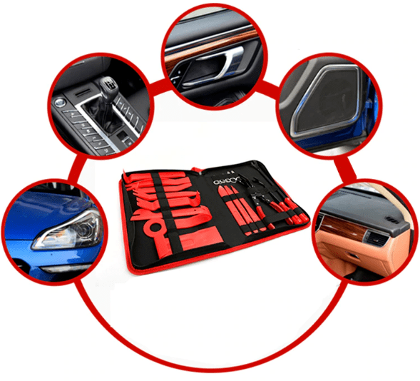 Комплект от 19 инструмента за демонтаж на панели, табла и кори